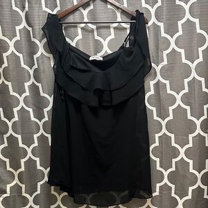 Impressions Black Layered Mini Dress